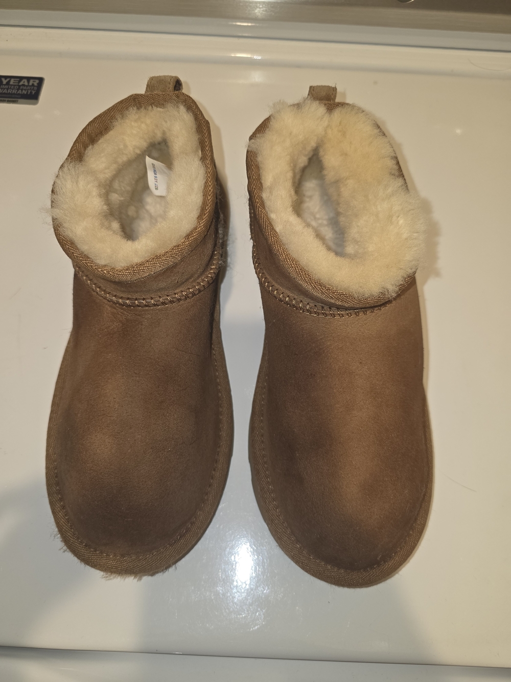 UGG Chestnut Brown Suede Shearling Lined Ankle Boots